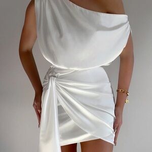 Charisma White One-Shoulder Mini Dress